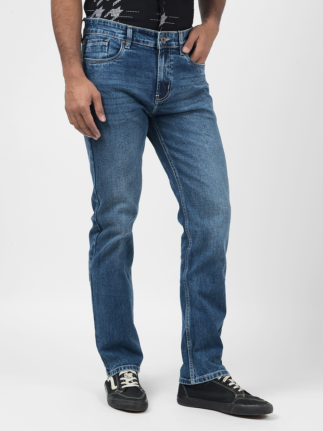 Numero Uno Men Solid Blue Jeans
